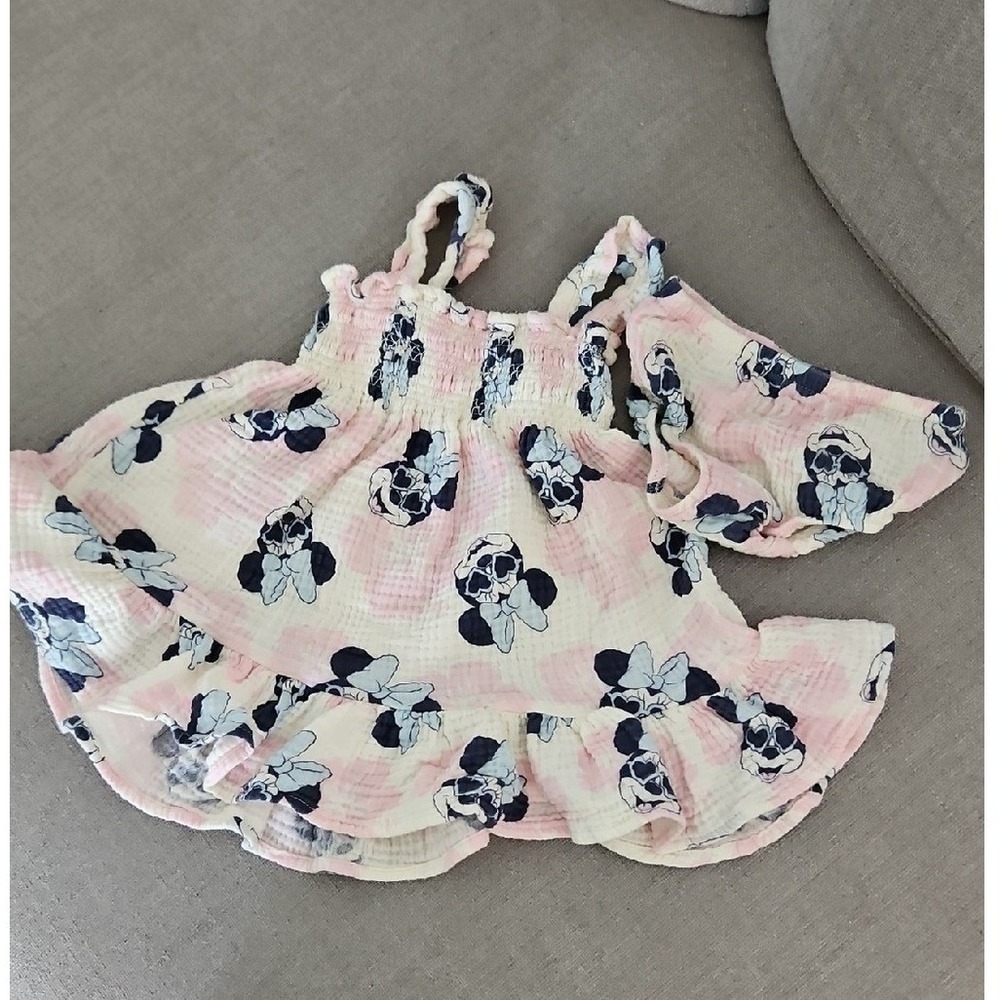 Disney Baby 6-9mths Pink and Blue Minnie‎ Mouse 2pc Dress